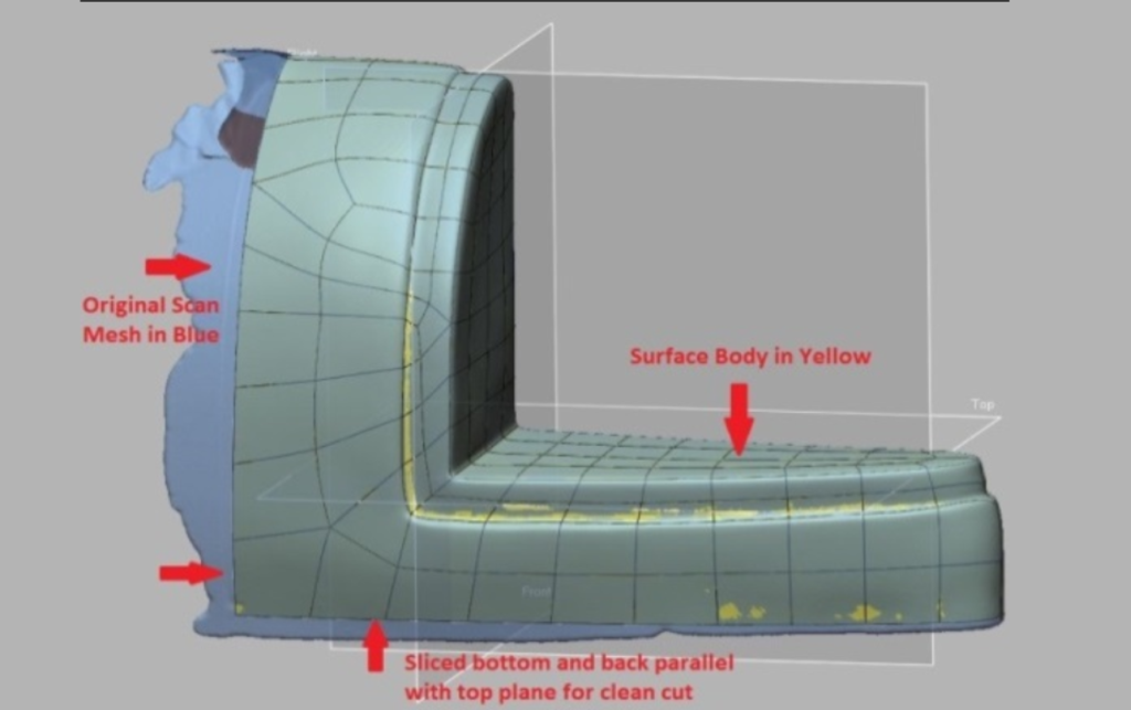 3D scan of a Cessna wing tip for reverse engineering and prototyping, for AeroLEDs