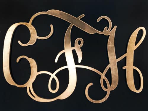Decorative waterjet-cut piece