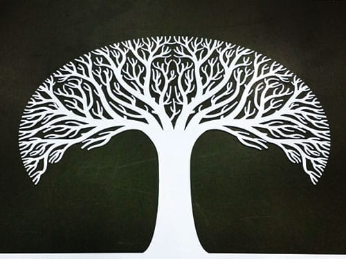 Decorative waterjet-cut piece