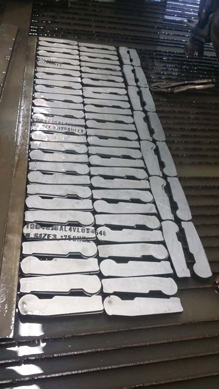 Waterjet-cut knife blank
