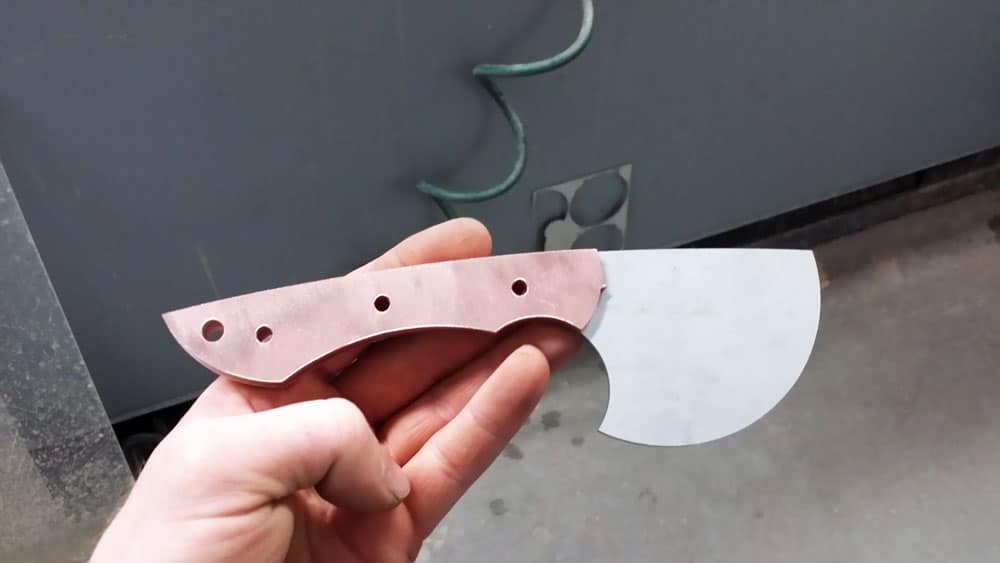 Waterjet-cut knife blank
