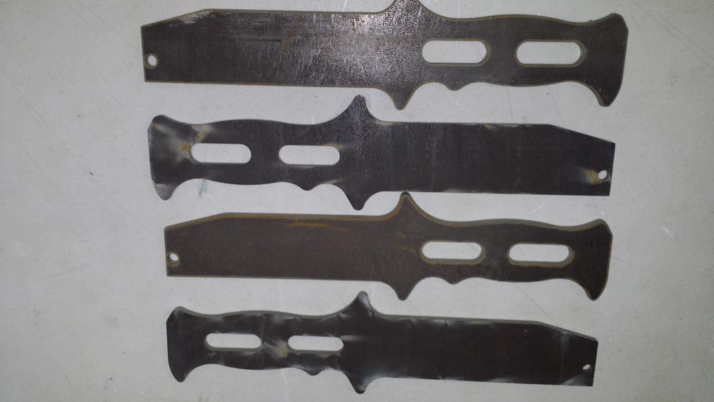 Waterjet-cut knife blank