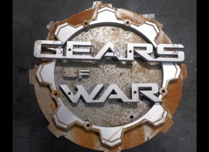 Waterjet-cut metal project