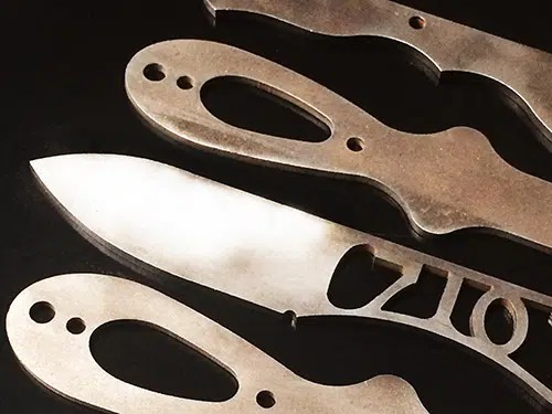Waterjet-cut metal project