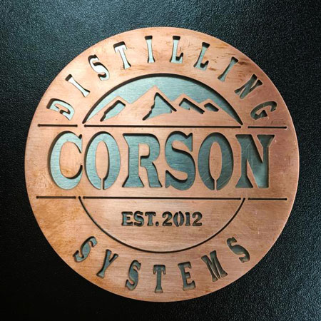Waterjet-cut metal sign
