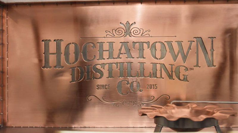 Waterjet-cut metal sign
