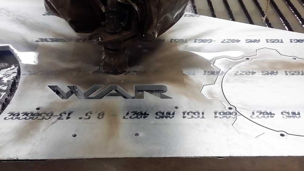 Waterjet-cut metal trophy