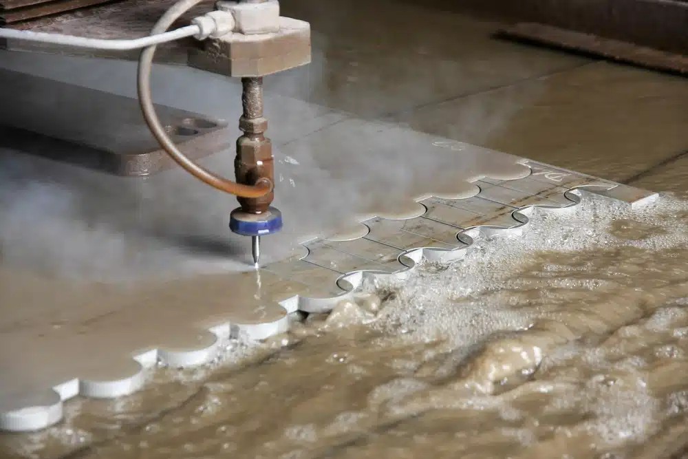 Waterjet cutting stone